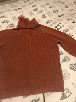 Jersey Zara Cuello Alto , color caldero