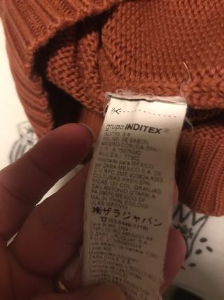 Jersey Zara Cuello Alto , color caldero