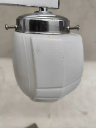 Candeeiro vintage em vidro e metal