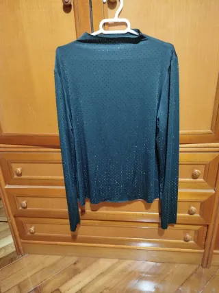 Blusa Mango Teal Brillante