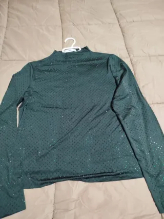 Blusa Mango Teal Brillante