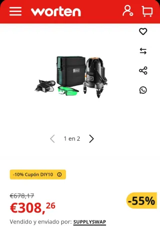 Nivel Láser DEKO LL57G Set 1