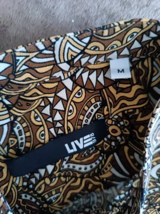 Camicia uomo fantasia beige marrone