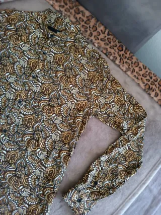 Camicia uomo fantasia beige marrone