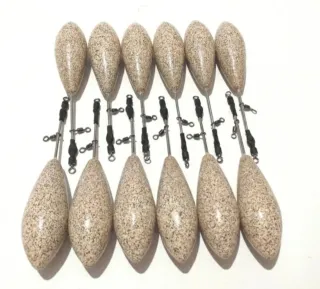 12 plomos pesca 120g, grapas, linterna, anzuelos