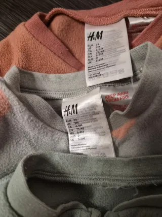 4 Pijamas H&M Talla 6-9 meses