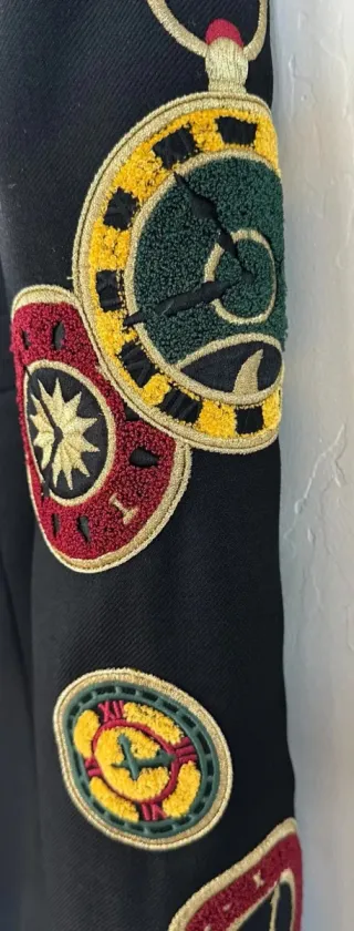 Blazer Cruzado Escada Negro Multicolor