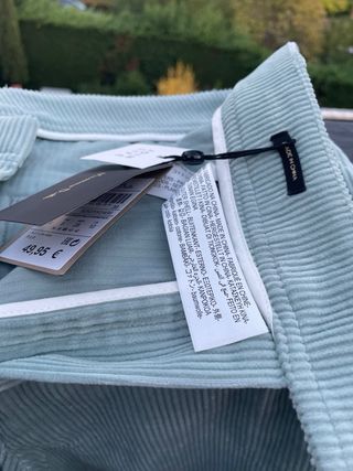 Pantalón Massimo Dutti pana verde nuevo