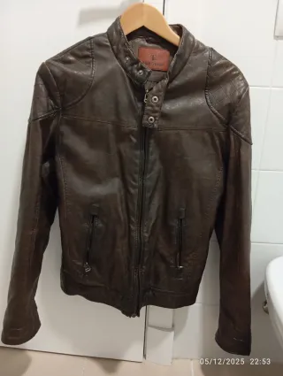 Chaqueta de cuero PUROGO marrón