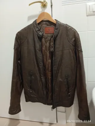 Chaqueta de cuero PUROGO marrón