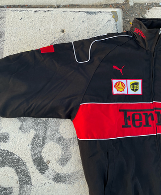 Chaqueta Ferrari Motorsport Negra Vintage