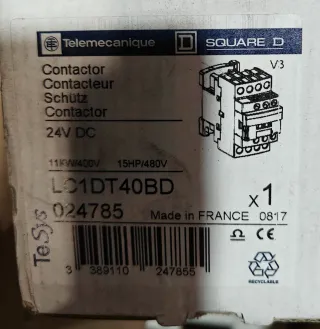 Telemecanique Contactor LC1DT40BD 24V DC