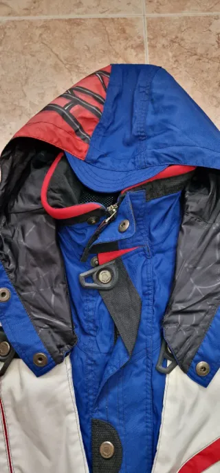 Chaqueta esquí Spyder vintage azul y blanca