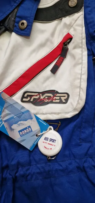 Chaqueta esquí Spyder vintage azul y blanca