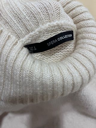 Jersey crema cuello alto