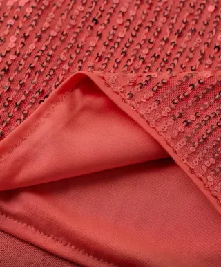 Camiseta fiesta lentejuelas roja