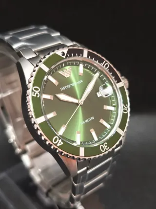Reloj Emporio Armani AR11338 Diver Verde Acero