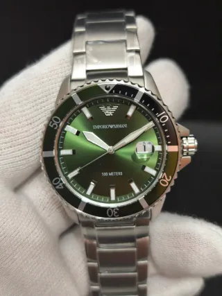 Reloj Emporio Armani AR11338 Diver Verde Acero