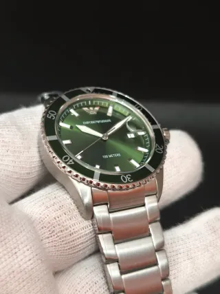 Reloj Emporio Armani AR11338 Diver Verde Acero