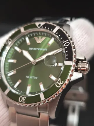 Reloj Emporio Armani AR11338 Diver Verde Acero