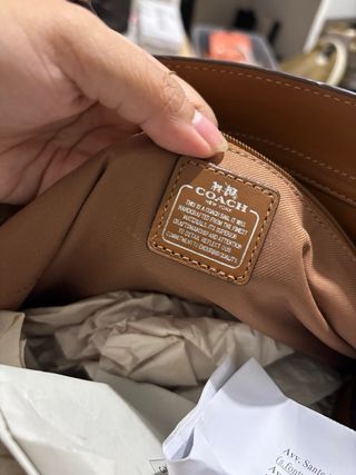 Borsa Coach Pelle Marrone Swagger Carryall