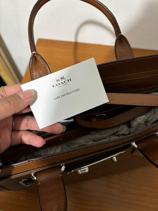 Borsa Coach Pelle Marrone Swagger Carryall