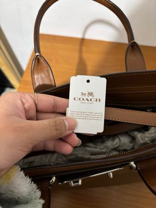 Borsa Coach Pelle Marrone Swagger Carryall