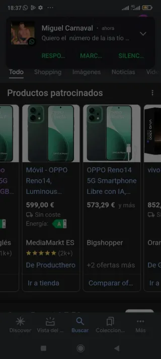 Oppo Reno 14 5G 256GB Verde