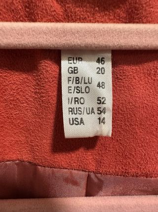 Chaqueta Talla 46 Naranja