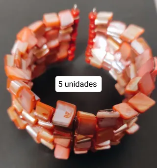 Lote 7 pulseras de concha