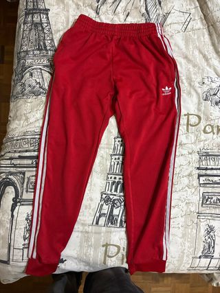 Pantalón Adidas Chándal Rojo