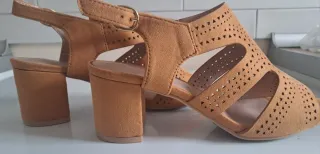 Sandalias de tacón STEPPED SHOES naranja