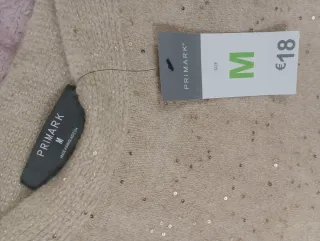 Jersey Primark Beige con Brillos Talla M