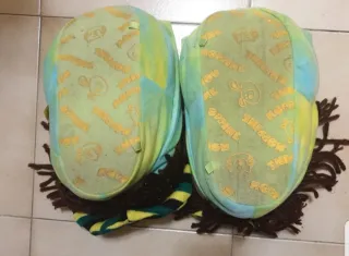 Ciabatte chiuse marroni e verdi