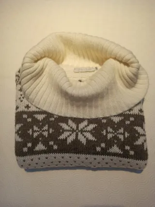 Maglione collo alto fantasia norvegese