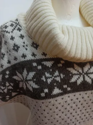 Maglione collo alto fantasia norvegese
