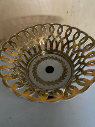 Centrotavola in ceramica Paris oro