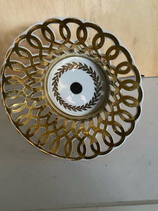 Centrotavola in ceramica Paris oro