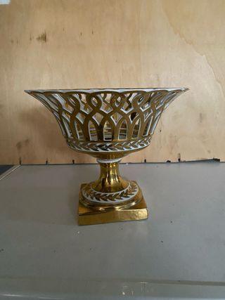 Centrotavola in ceramica Paris oro