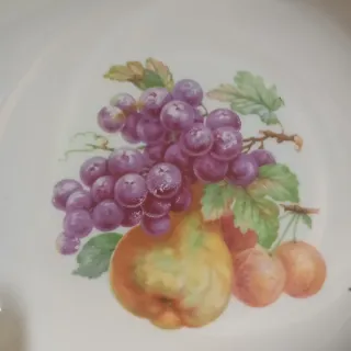 Plato hondo porcelana borde dorado