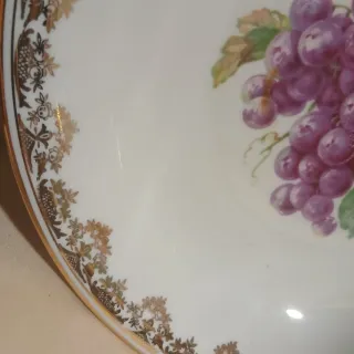 Plato hondo porcelana borde dorado