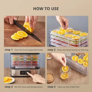 Deshidratador Alimentos Yabano 250W