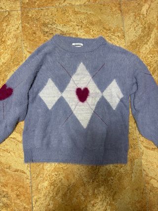 Jersey de pelo con corazones