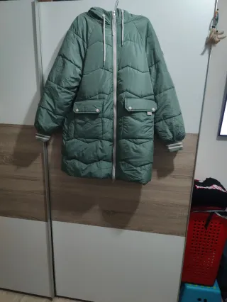 Chaqueta acolchada mujer verde