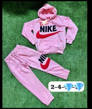 Conjunto deportivo Nike niña rosa algodón