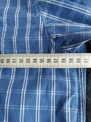 Camisa de cuadros azul hombre hecha en españa