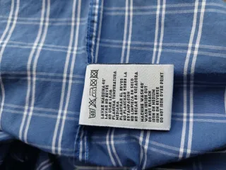 Camisa de cuadros azul hombre hecha en españa