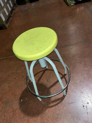 Taburete retro metal y plástico