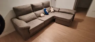 Sofá modular 3 plazas + 1 plaza gris