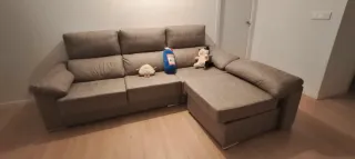 Sofá modular 3 plazas + 1 plaza gris